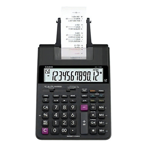 Calculadora Casio Hr-170rc Plus De Impresion Black