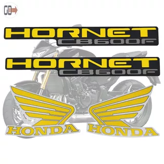 Kit De Logos E Emblemas Para Moto Cb 600f Hornet 2010 Preto