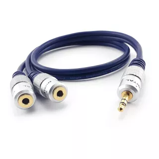 Cable Plug 3.5mm A 2 Jack 3.5mm Para Conectar 2 Audífonos  