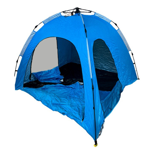 Carpa Playera Automática Aluminizada Grande Protección Uv Color Celeste