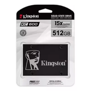 Disco Sólido Interno Kingston Skc600/512g 2.5   512gb Negro