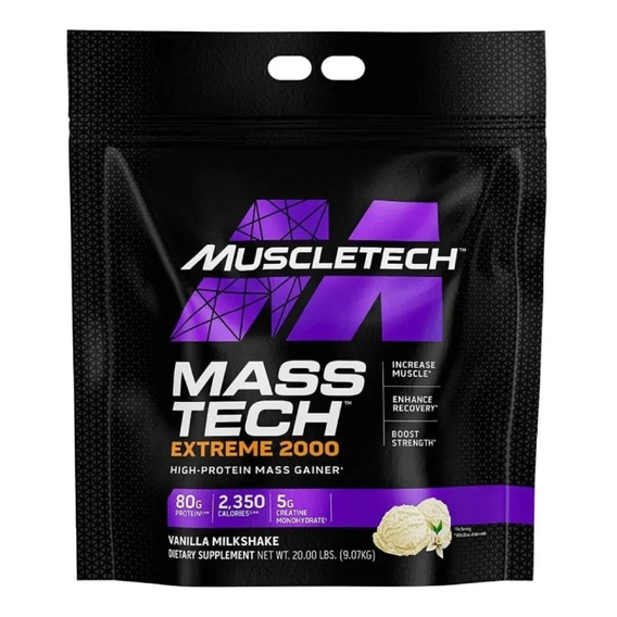 Proteína Muscle Tech Mass Tech Extreme 2000 20 Lbs Ganador