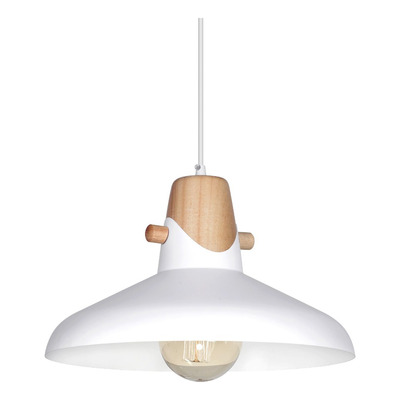 Colgante Chipre 2 Cobre Madera Apto Led Diseño Moderno Puro