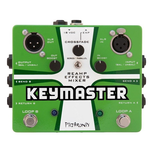 Pedal De Efecto Pigtronix Keymaster Mezclador De Efectos Color Verde