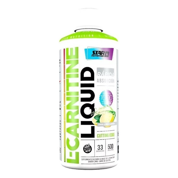 L-carnitina Liquida 500 ml Quemador De Grasa De Star Nutrition Sabor Lima Limón