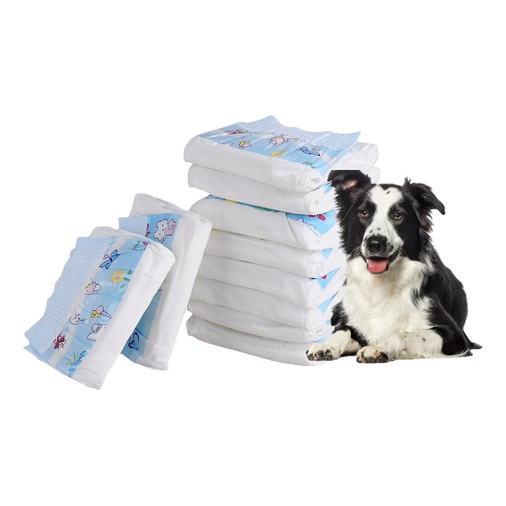 10pañales Talla Xl Desechables De Papel Para Perros Y Gatos