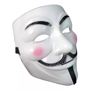 Mascara V De Venganza Anonymous Rígida Disfraz X 1