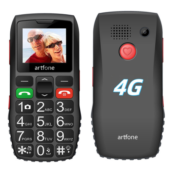 Artfone Teléfono Móvil 4g Liberado Para Ancianos Y Personas Mayores,con Botones Grandes, Antideslizante,volumen Alto,con Sos,con Cámara,linterna,fm