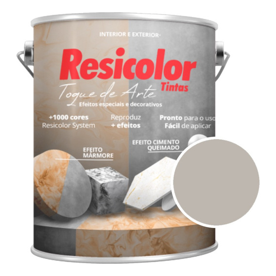 Acrílico Resicolor Cemento Quemado Color Zepelim 5kg