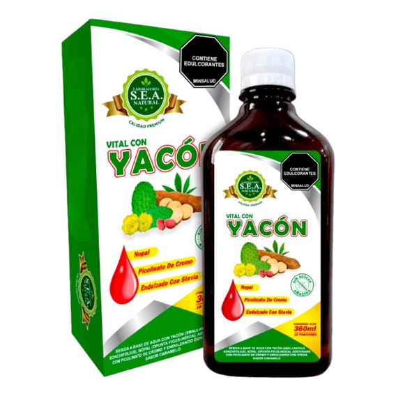 Yacon Jarabe 360ml Para Diabete - mL