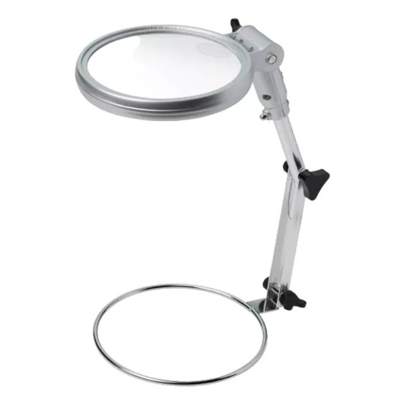 Lupa Mesa Plegable X2 Luz Led 130mm Manicuria Joyeria Vdp