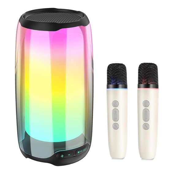 Bocinas Inalámbrico Portátil Con Micrófono Karaoke Bluetooth