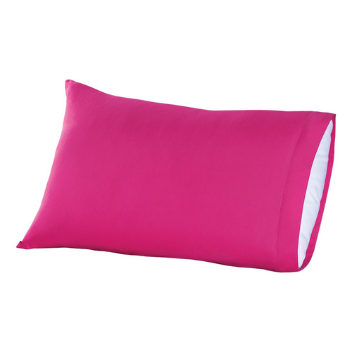 Par Fundas Almohada Esencial Estándar Colchas Concord Color Palo de Rosa Fiusha