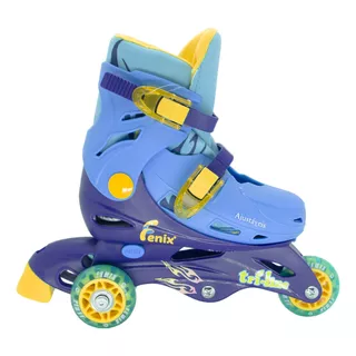 Patins Infantil Triline 3 Rodas Com Kit Proteção Fenix