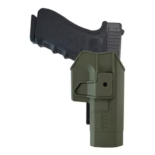 Funda Pistolera Polímero Boer® Nivel 2 Glock 17/22/31 Verde