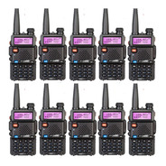 Kit 10 Radio Comunicador Baofeng Dual Band Walk Talk Uv5r