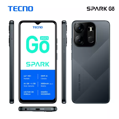 Tecno Spark Go 2023 Dual SIM 64 GB negro interminable 4 GB RAM
