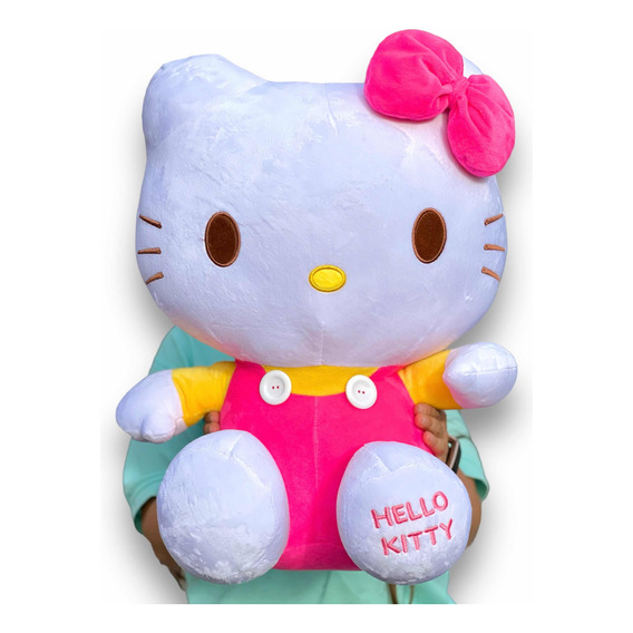 Hello Kitty Peluche Grande 60cm Perfumado + Moño + 3 Globos
