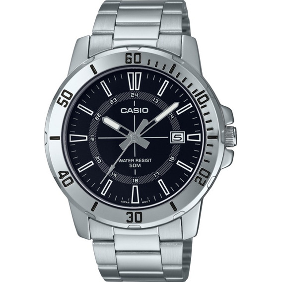 Reloj Casio Mtpvd01 1c Hombre Acero Inoxidable Fechador 