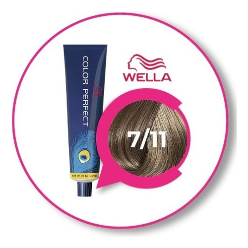  Wella Tintura Color Perfect Rich 60ml Oxidante 20% Tono 7/11