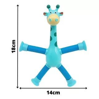 Girafa Girafinha Divertida Melman Brinquedo Infantil Criança Cor Azul