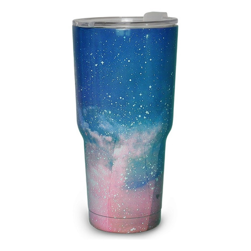 Termo Vaso Para Bebidas 30oz Galaxia Acero Inox Doble Pared Color Cielo rosa