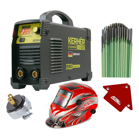 Kit Soldadora Kerher Kti200pro + Careta + Accesorios