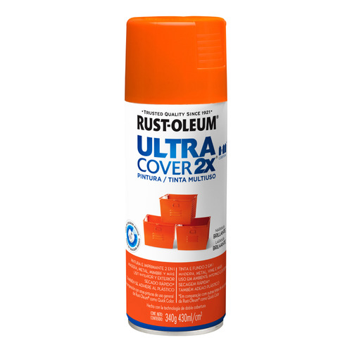 Rust-Oleum Ultra Cover Aerosol pintura 2x 430ml color Naranja brillante