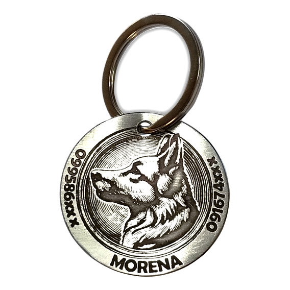 Placa Chapita Para Perro Ovejero Aleman Acero Inox