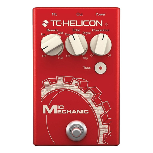 Pedal de efecto TC Helicon Mic Mechanic 2  rojo