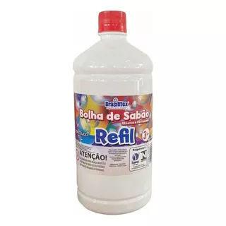 Refil Liquido Para Bolhas De Sabao 1 Litro Brasilflex