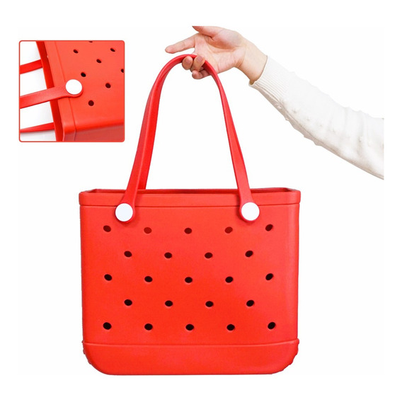 Bolsa De Playa Eva Orificios Impermeable Tipo Crocs