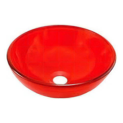 Bacha de baño de apoyar Pringles San Luis Vidrio Templado rojo 
