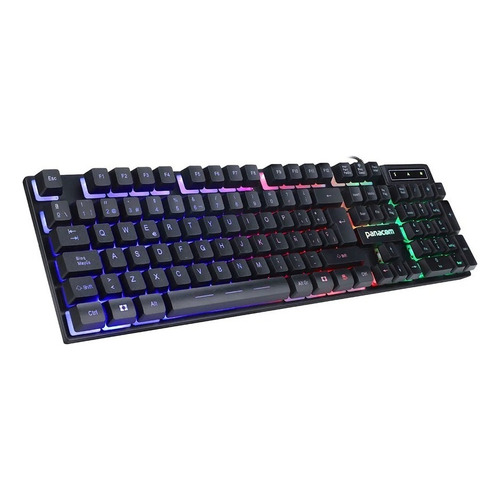 Teclado Gamer Panacom Rgb Retroiluminado Simil Mecanico 