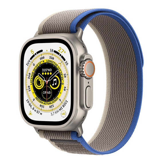 Apple Watch Ultra GPS + Celular - Caja de titanio 49 mm - Correa Loop Trail azul/gris - S/M - Distribuidor autorizado