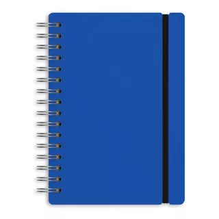 Cuaderno Studio A5 Rayado 80 Hojas Cuero Reciclado Duradero Color Azul