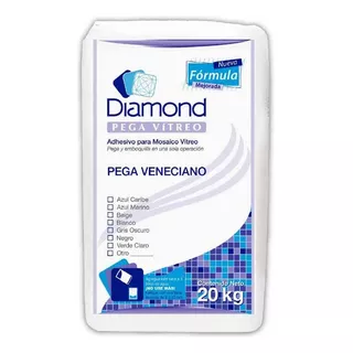 Pega Azulejo Para Mosaico Veneciano Blanco Diamond 20 Kg 