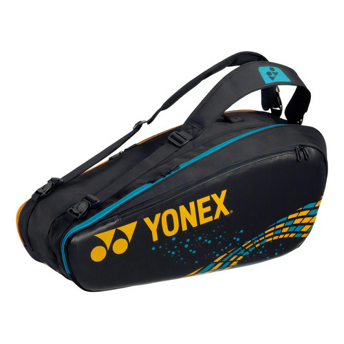 Bolso Tenis Yonex Pro Modelo 92026 6pk 60lts. Ergonómico Color Negro