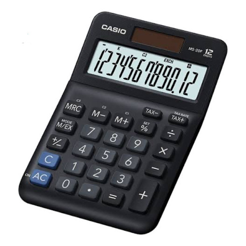 Calculadora De Mesa Casio Ms20f 12 Dígitos, Funciona A Pila