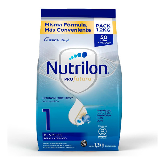 Leche Polvo Nutricia Bago Nutrilon Profutura 1 Bolsa 1.2kg