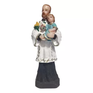 Religioso Imagen San Cayetano - 13 Cm Pvc Irrompible Nuevo