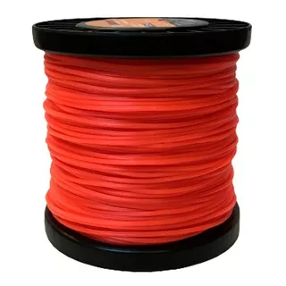 Tanza Lüsqtoff Bordeadora Motoguadaña - Perfil Cuadrado 3mm Color Naranja Oscuro