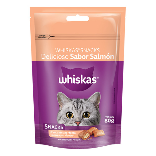 Whiskas Snacks Delicioso Sabor Salmón 80gr