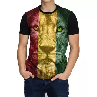 Camiseta Camisa Leao Bob Marley Reggae Jamaica Masculino Top