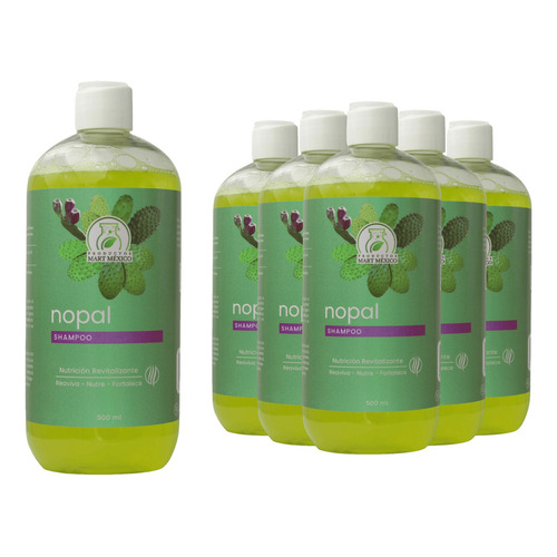  Shampoo Capilar De Nopal (500ml) 6 Pack