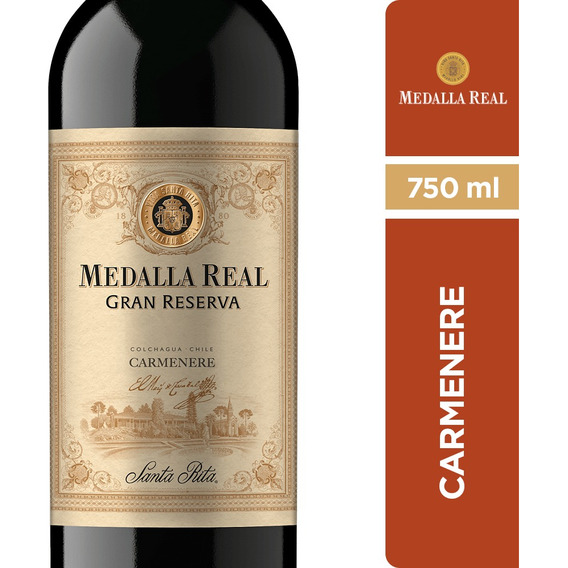 Vino Medalla Real Gran Reserva Carmenere 750cc