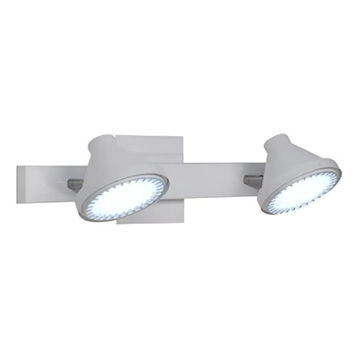 Aplique 2 Luces Spot Movil Conico Ar111 P/ Led Moderno Oslo Blanco