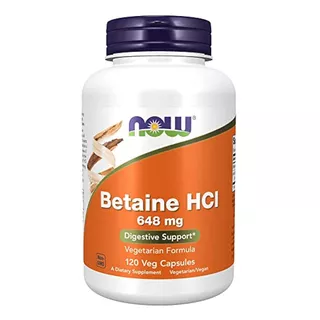 Now Foods Supplements, Betaine Hcl 648 Mg, Vegetarian Formul