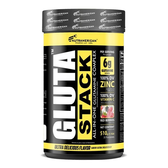 Gluta Stack Glutamina 6000mg +l - Unidad a $61655