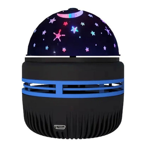 Velador Proyector Galaxia Estrellas Luna Giratorio Infantil Color de la estructura Negro Color de la pantalla Negro